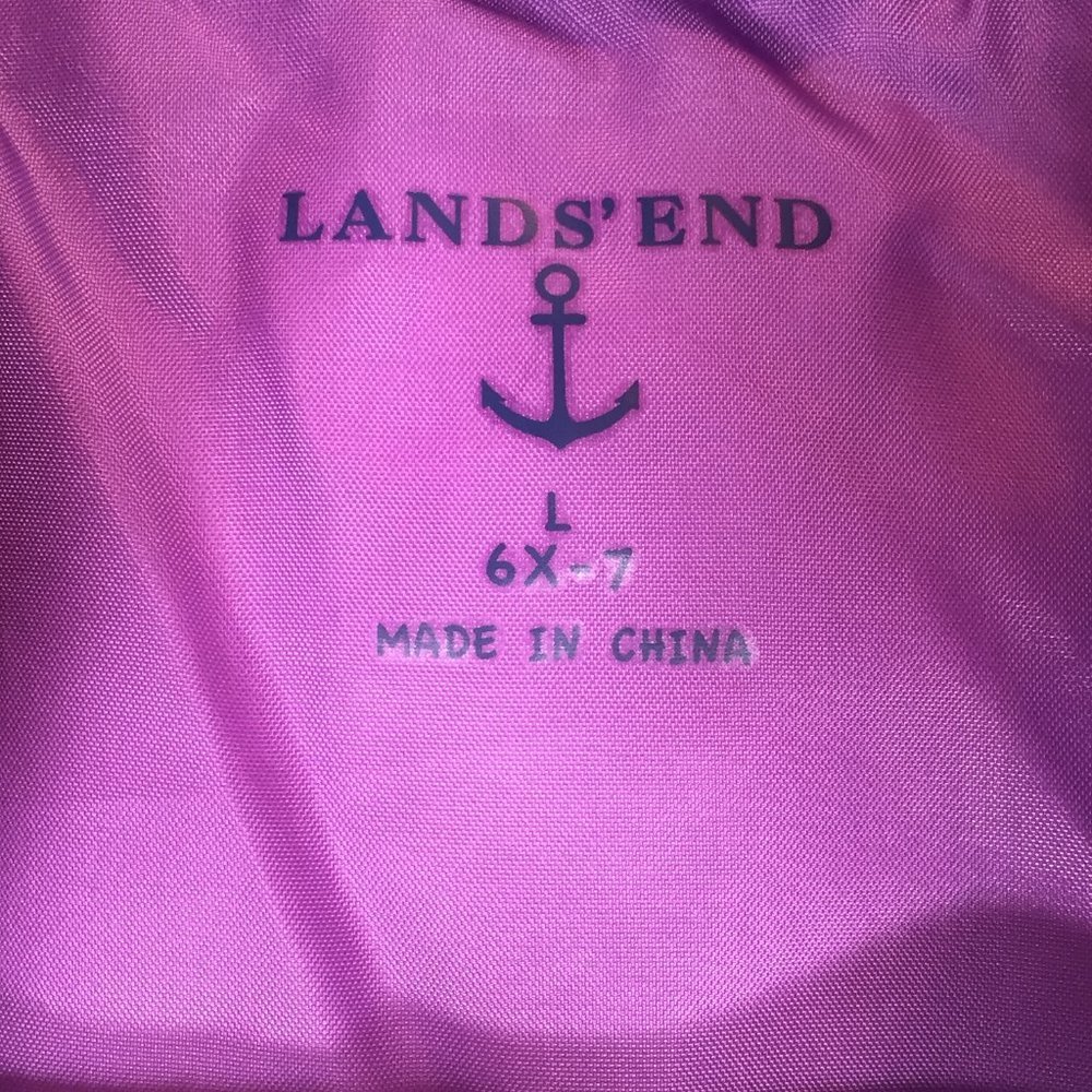 Lands' End girl's purple puffer vest size 6x/7. - Picture 4 of 6